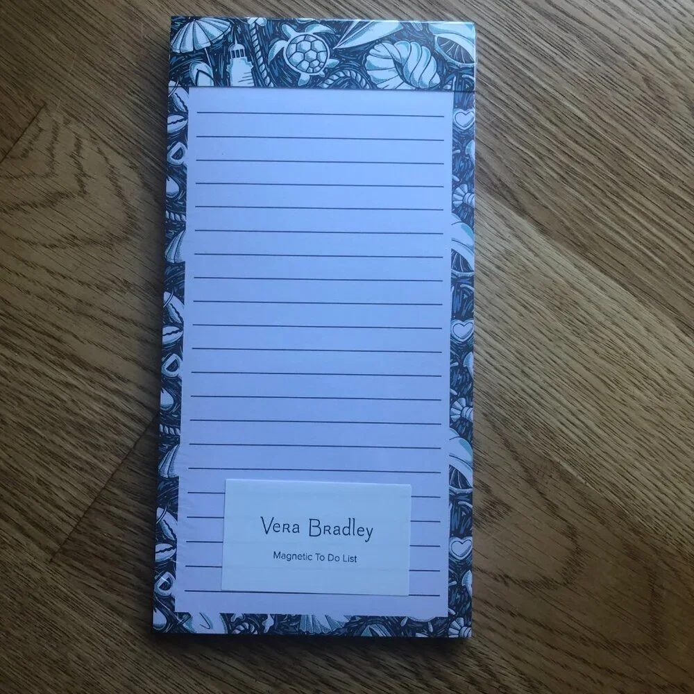 Vera Bradley Magnetic To Do List Shore Enough NWT